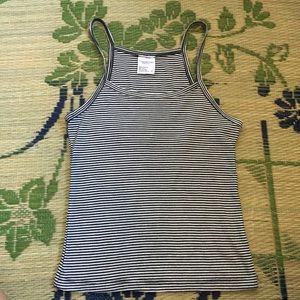 Tilly's Black and White Striped Halter Top